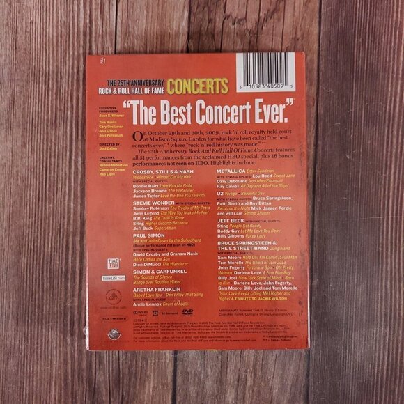 *READ* The 25th Anniversary Rock And Roll Hall Of Fame Concerts (DVD, 2009) - Picture 2 of 12